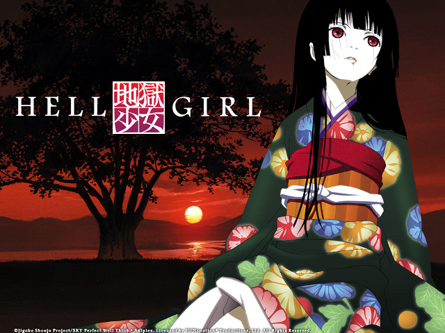 Woman kimono sunset tree gothic free wallpaper for desktop - medium preview image