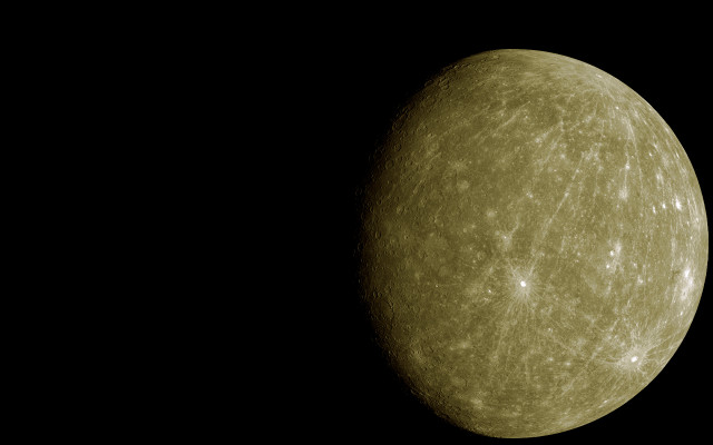 Large yellow object moon earth free wallpaper for desktop - medium preview image