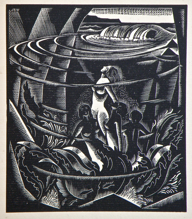 Black white drawing woman boat free wallpaper for tablet - medium preview image