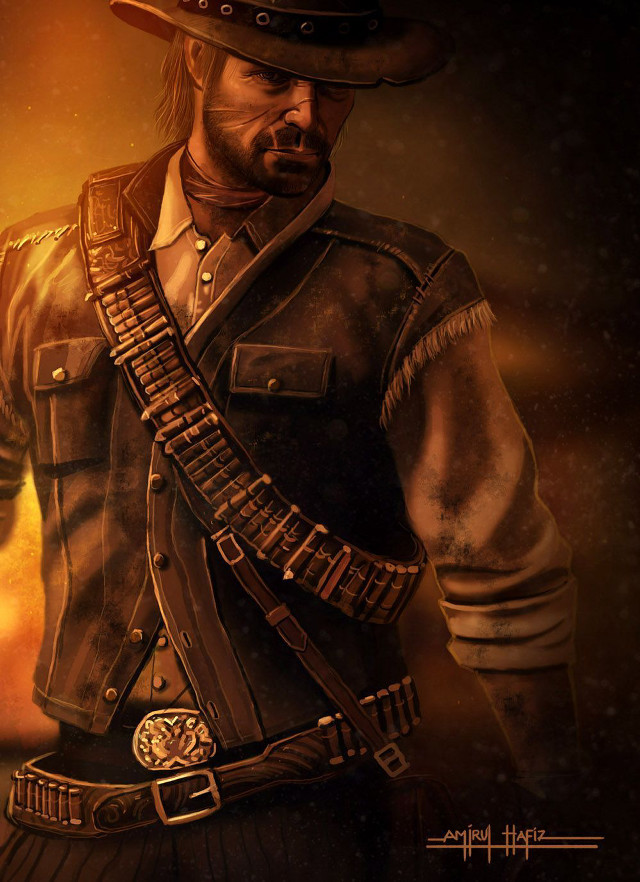 Cowboy hat leather outfit gun free wallpaper for mobile - medium preview image