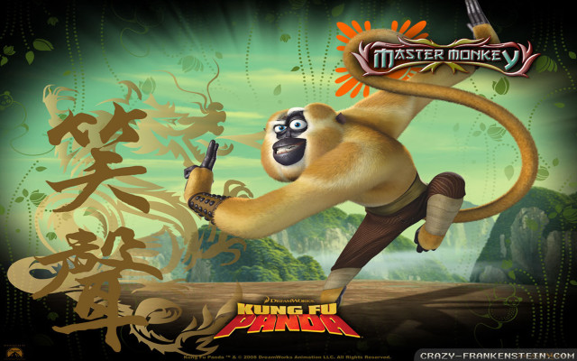 Monkey gun beer flying back free wallpaper for desktop - medium preview image