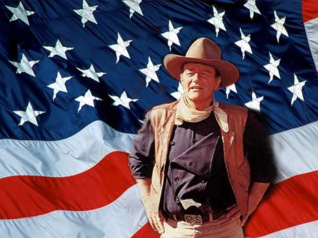Cowboy man american flag hands free wallpaper for desktop - medium preview image