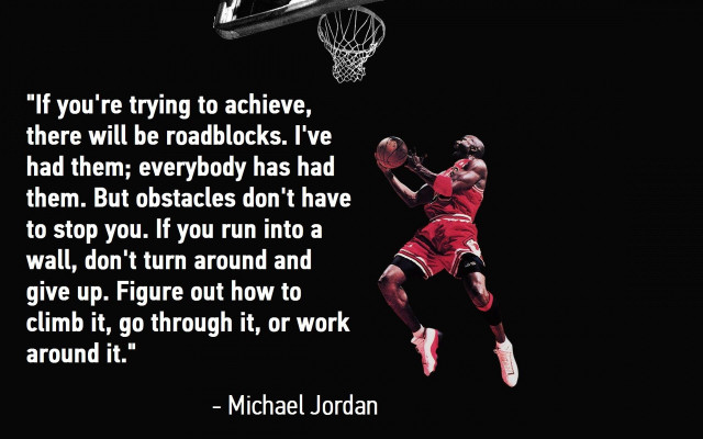 Basketball player jumping air quote #2 free wallpaper for desktop - medium preview image
