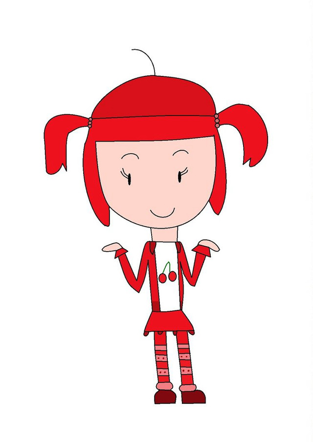 Girl redhat reddress apple portrait free wallpaper for mobile - medium preview image