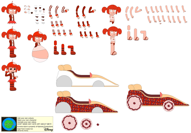 Paper doll car wheels red free wallpaper for desktop - medium preview image