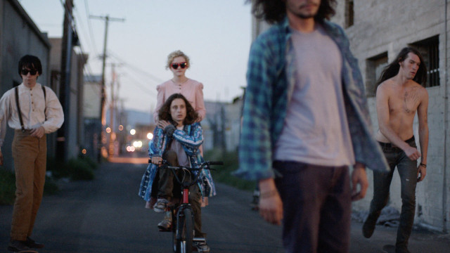 Biking group street building shirtless free wallpaper for desktop - medium preview image