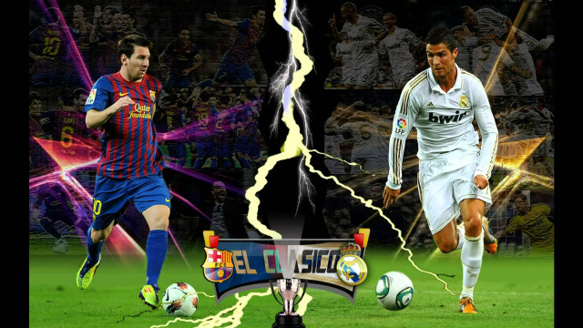 Soccer players kicking ball lightning free wallpaper for desktop - medium preview image