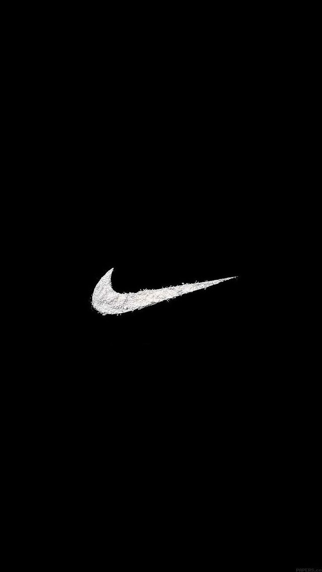 Nike logo black background white free wallpaper for mobile - medium preview image