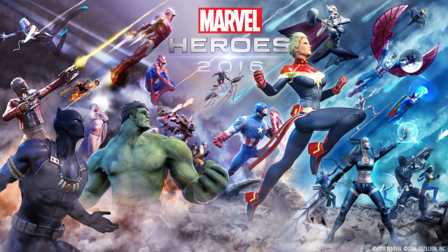 Avengers 2012 group scene characters free wallpaper for desktop - medium preview image