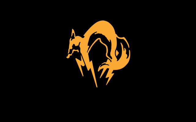 Black orange logo two foxes free wallpaper for desktop - medium preview image