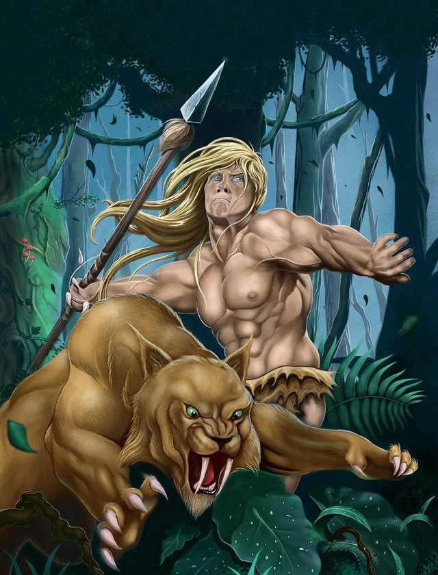 Man spear lion woods spear free wallpaper for mobile - medium preview image