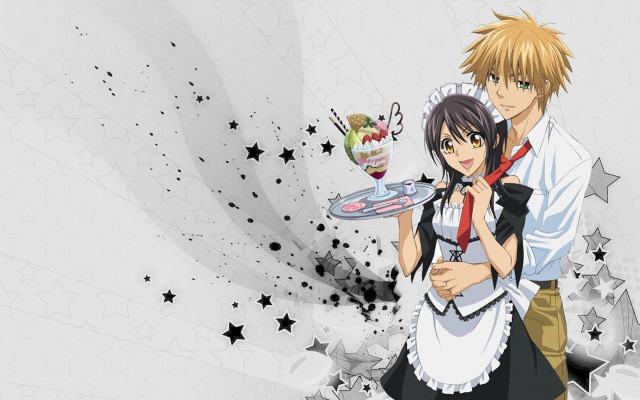 Anime couple food drink stars free wallpaper for desktop - medium preview image