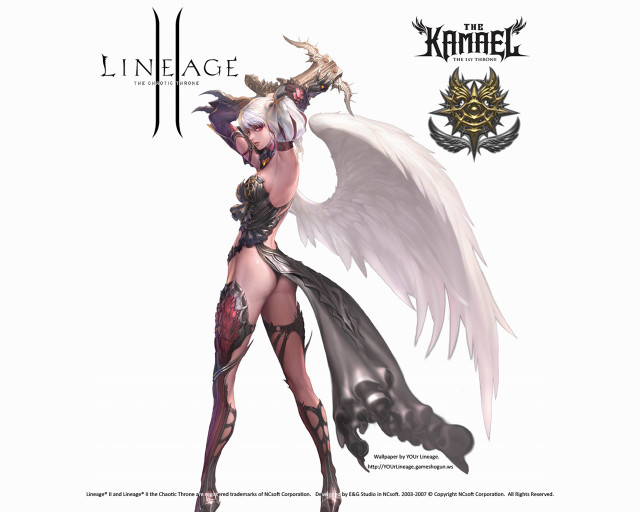 Female character wings sword action free wallpaper for desktop - medium preview image