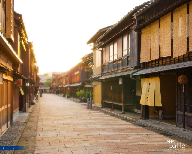 Wooden buildings street kyoto arts free wallpaper for desktop - medium preview image