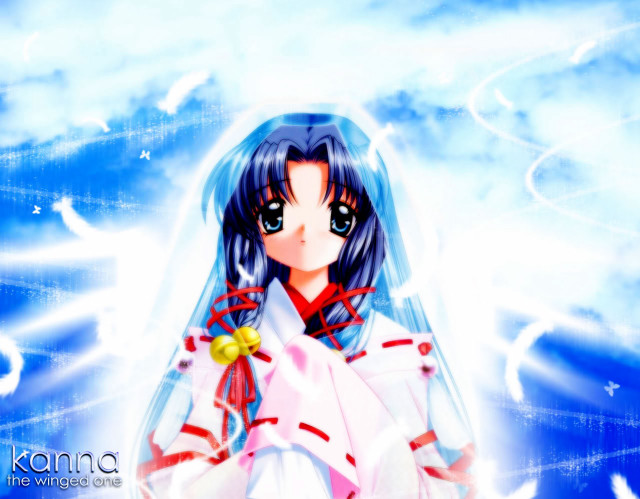 Anime veil ribbon blue sky free wallpaper for desktop - medium preview image