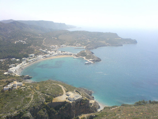 Beach bay hilltop view water free wallpaper for desktop - medium preview image