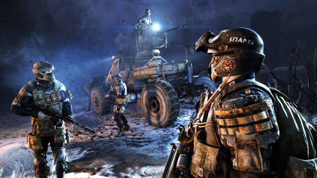 Soldiers snowy area truck gas free wallpaper for desktop - medium preview image