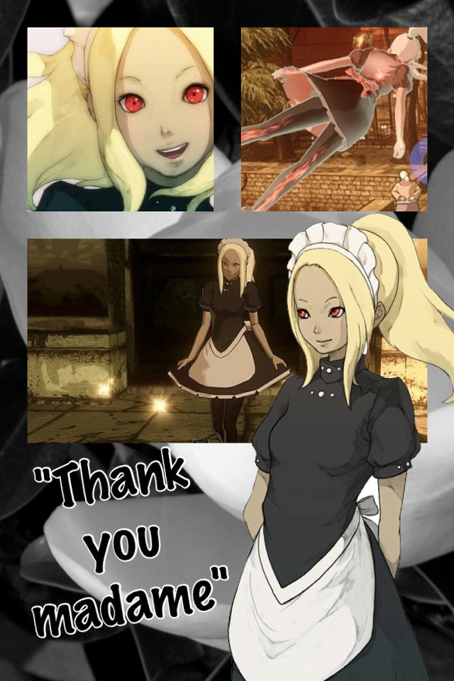 Girl red eyes black dress #2 free wallpaper for mobile - medium preview image