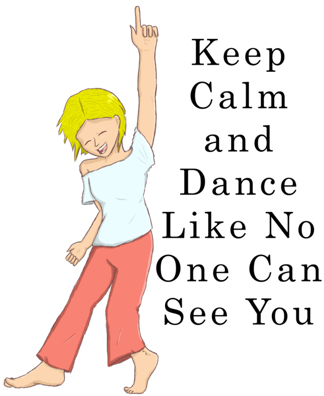 Woman dancing keep calm poster free wallpaper for mobile - medium preview image