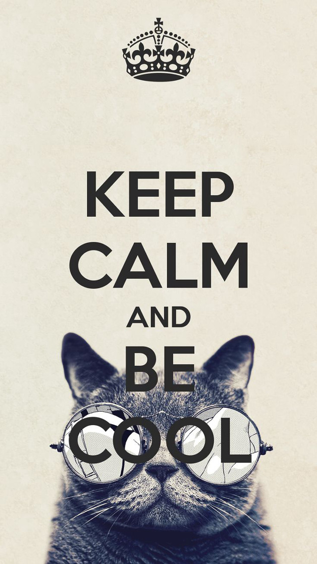Cat glasses crown keep calm free wallpaper for mobile - medium preview image