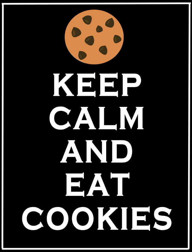 Keep calm eat cookies sign free wallpaper for mobile - medium preview image