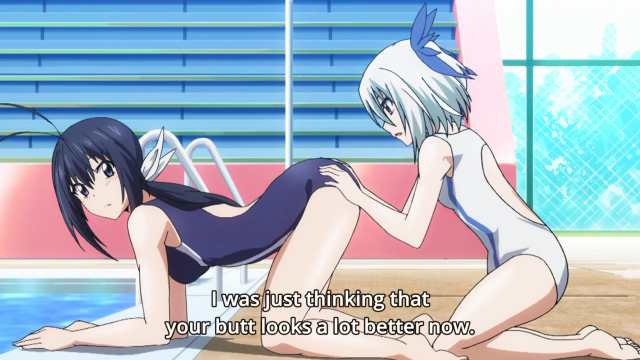 Woman swimsuit man swimming pool free wallpaper for desktop - medium preview image