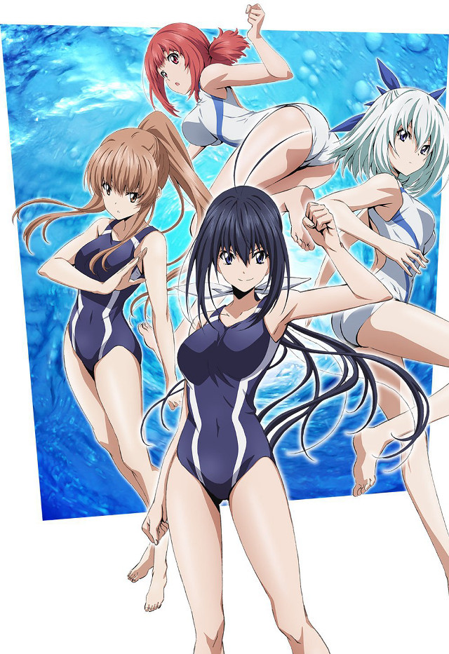 Anime girls swimsuits posing picture free wallpaper for mobile - medium preview image