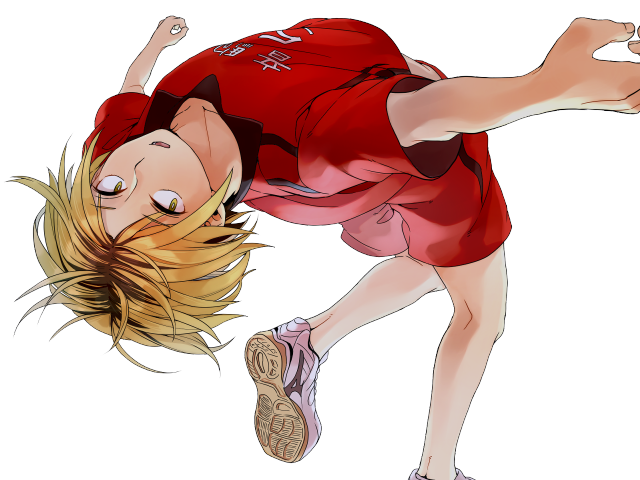 Cartoon girl falling knees hair free wallpaper for desktop - medium preview image