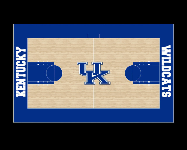 Kentucky wildcats basketball court blue free wallpaper for desktop - medium preview image
