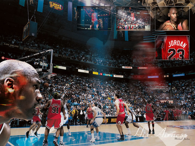 Basketball game crowd man holding free wallpaper for desktop - medium preview image