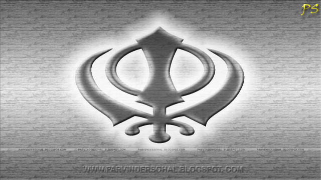 Sikh symbol brick wall black free wallpaper for desktop - medium preview image