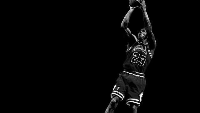 Man jumping dunk basketball air free wallpaper for desktop - medium preview image