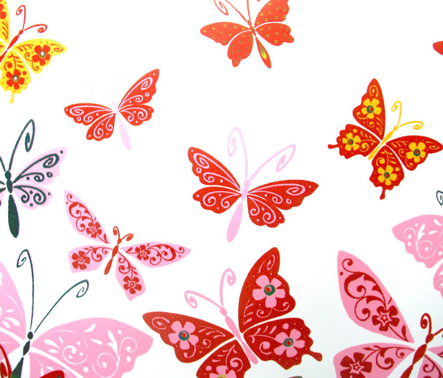 Butterflies flying white background red free wallpaper for desktop - medium preview image