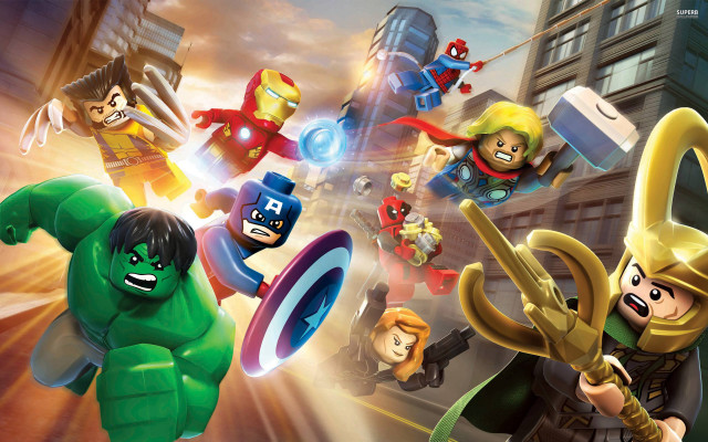 Lego avengers movie poster city free wallpaper for desktop - medium preview image