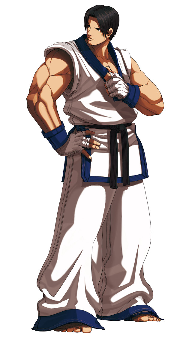 Man white outfit blue belt free wallpaper for mobile - medium preview image