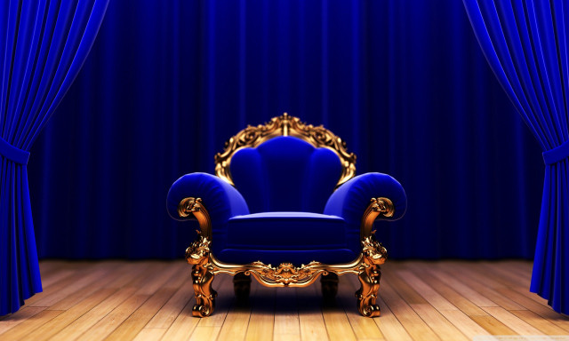 Blue chair blue curtain gold #4 free wallpaper for desktop - medium preview image