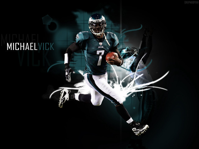 Football player running glowing graphic free wallpaper for desktop - medium preview image
