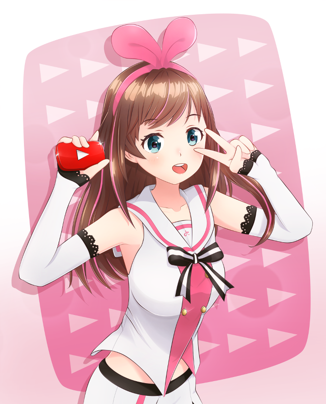 Girl sailor redobject pinkbackground kawaii free wallpaper for mobile - medium preview image