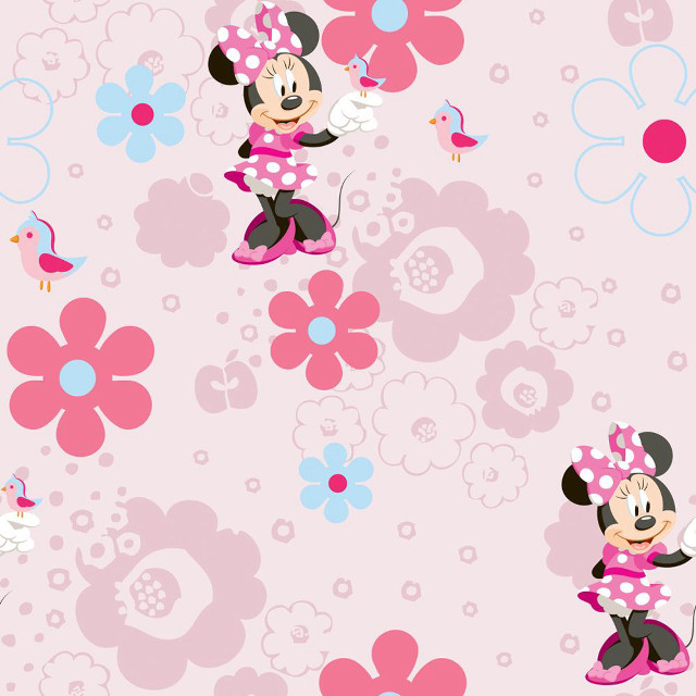 Minnie mouse flower polka dot free wallpaper for tablet - medium preview image