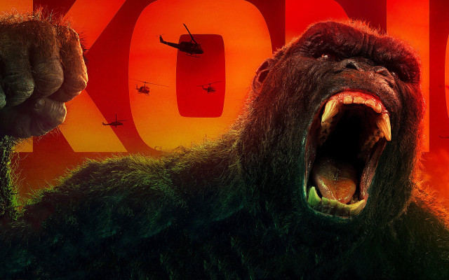 Gorilla mouth open helicopter movie free wallpaper for desktop - medium preview image