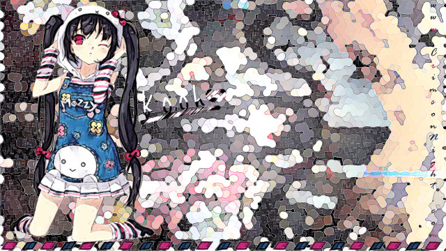 Girl long hair cat dress free wallpaper for desktop - medium preview image