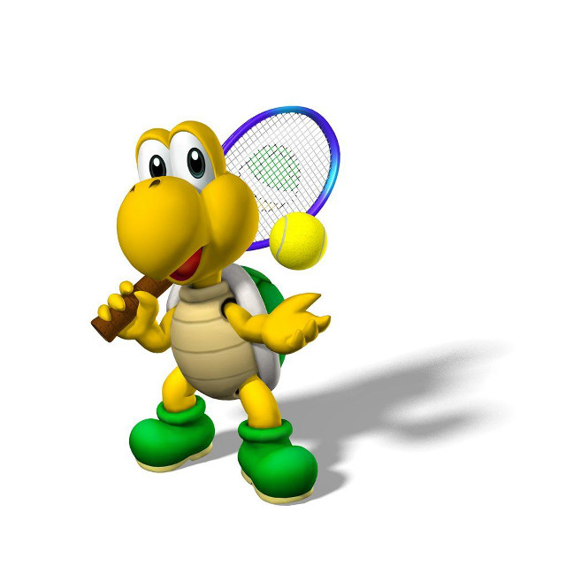 Cartoon tennis player holding racket free wallpaper for tablet - medium preview image