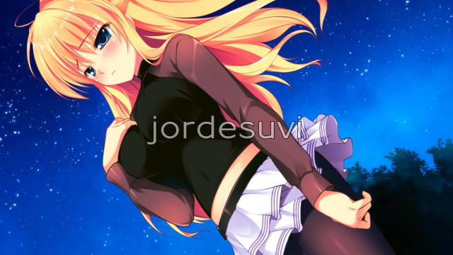 Girl blonde hair black shirt free wallpaper for desktop - medium preview image
