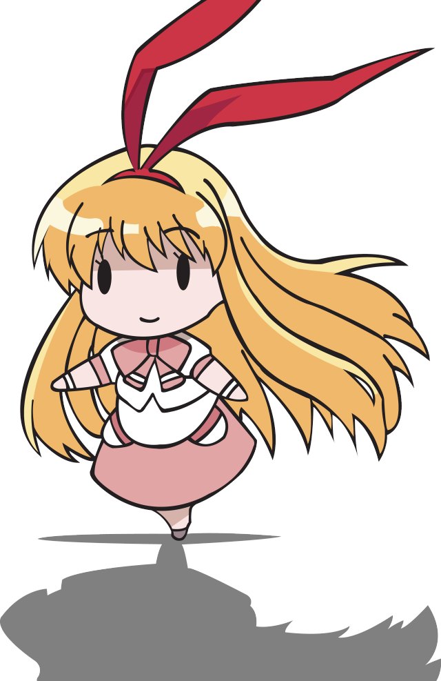 Cartoon girl red bow white free wallpaper for mobile - medium preview image