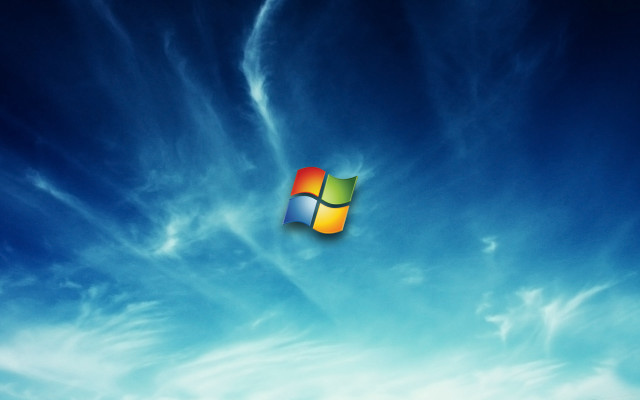 Blue sky microsoft logo kite free wallpaper for desktop - medium preview image