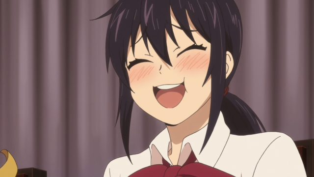 Woman bowtie smiling holding banana free wallpaper for desktop - medium preview image