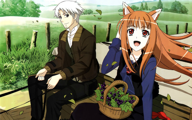Anime couple bench fruit basket free wallpaper for desktop - medium preview image