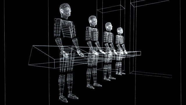 Black white photo man mirror free wallpaper for desktop - medium preview image