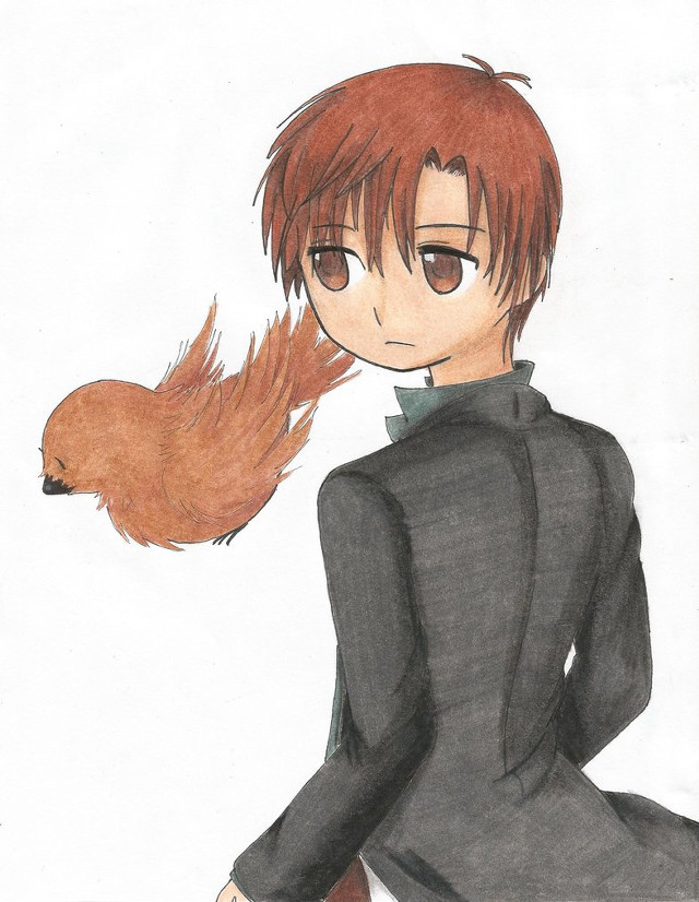 Person fox tail black suit free wallpaper for mobile - medium preview image