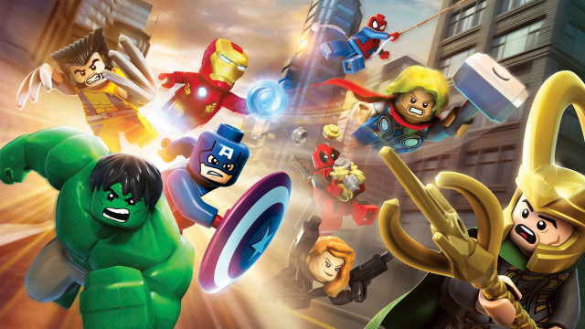 Lego city hero person scene free wallpaper for desktop - medium preview image